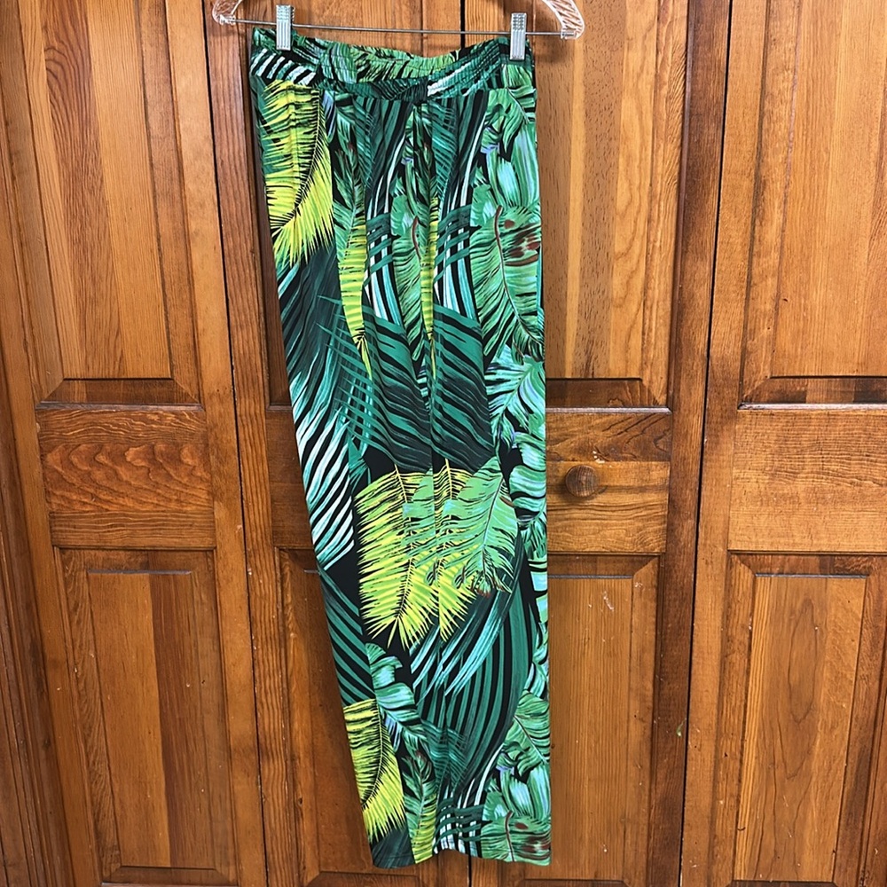 Nygard Printed Elastic Waist Palazzo Pants
Green Yellow Colorway Preowned S XL - Picture 9 of 11